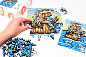Sasquatch Hugging Salmon Puzzle - 173 Pieces