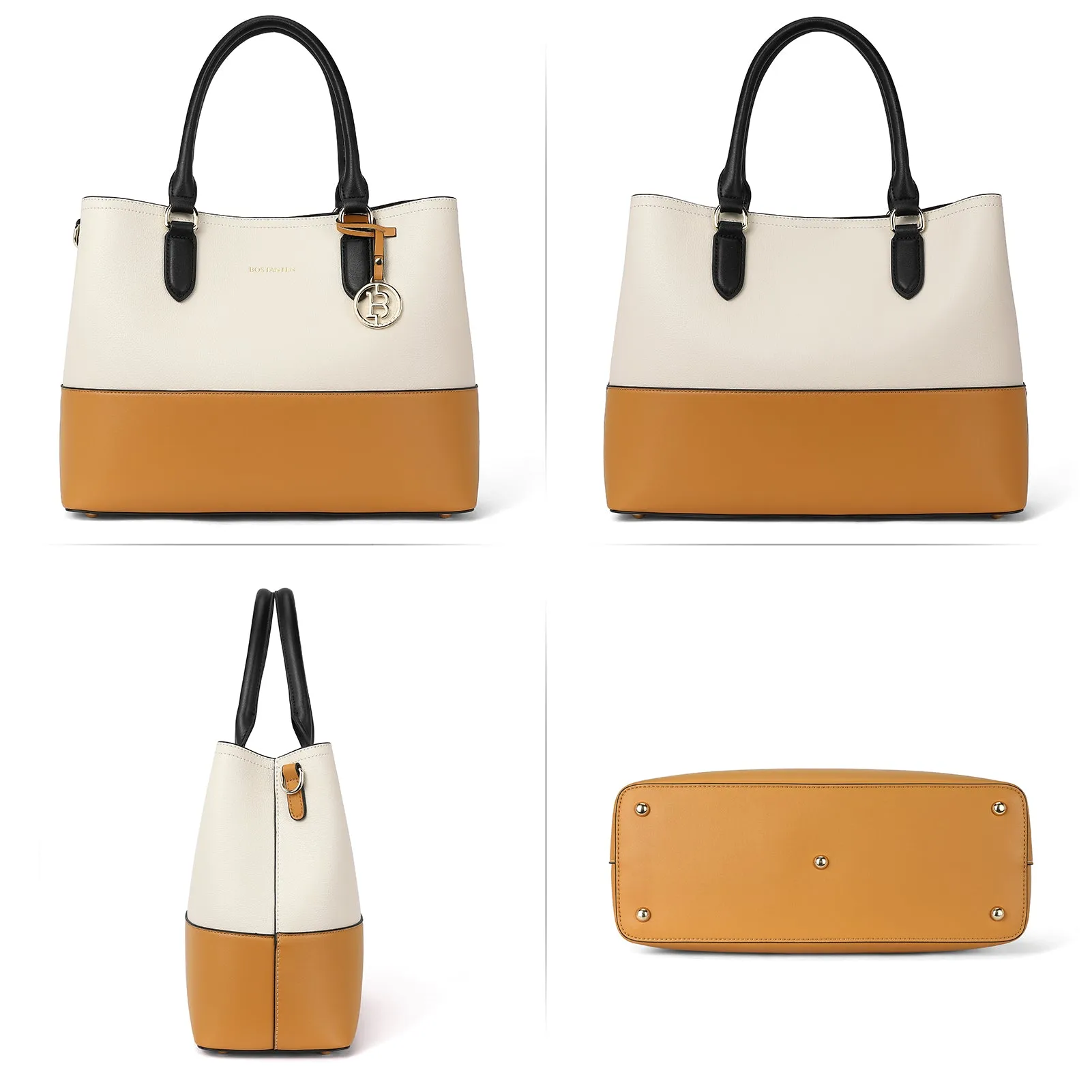 Satchel Handbags Leather Tote Purses Two Tone Designer Work Top Handle
