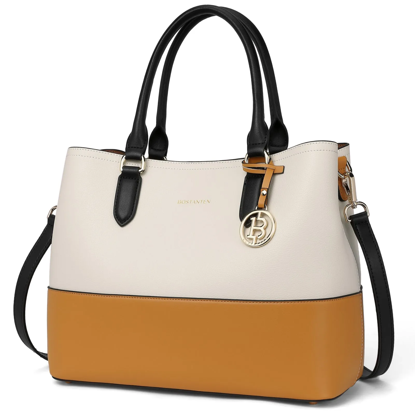 Satchel Handbags Leather Tote Purses Two Tone Designer Work Top Handle