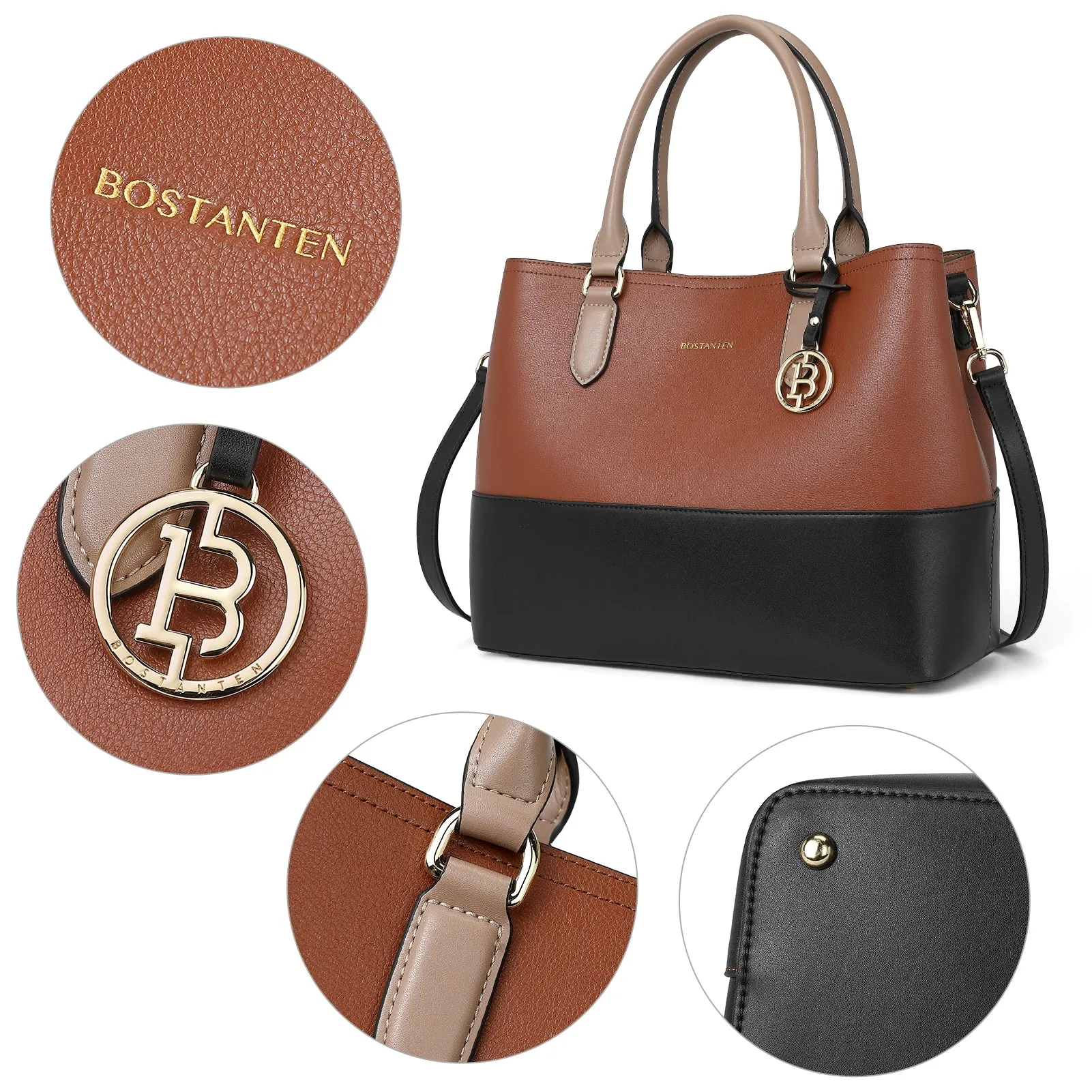 Satchel Handbags Leather Tote Purses Two Tone Designer Work Top Handle