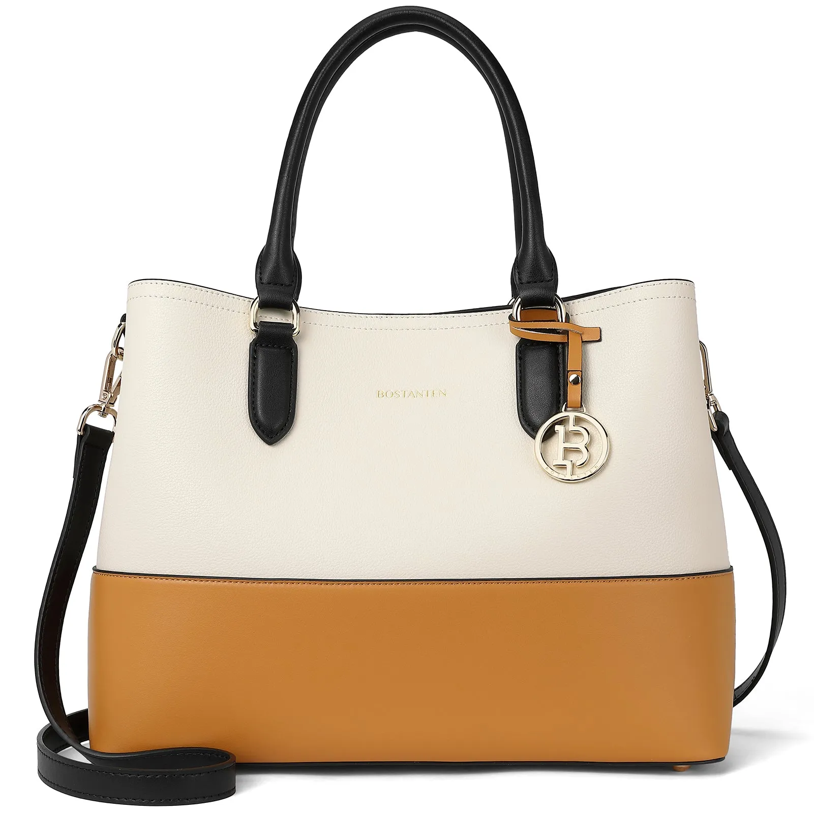 Satchel Handbags Leather Tote Purses Two Tone Designer Work Top Handle