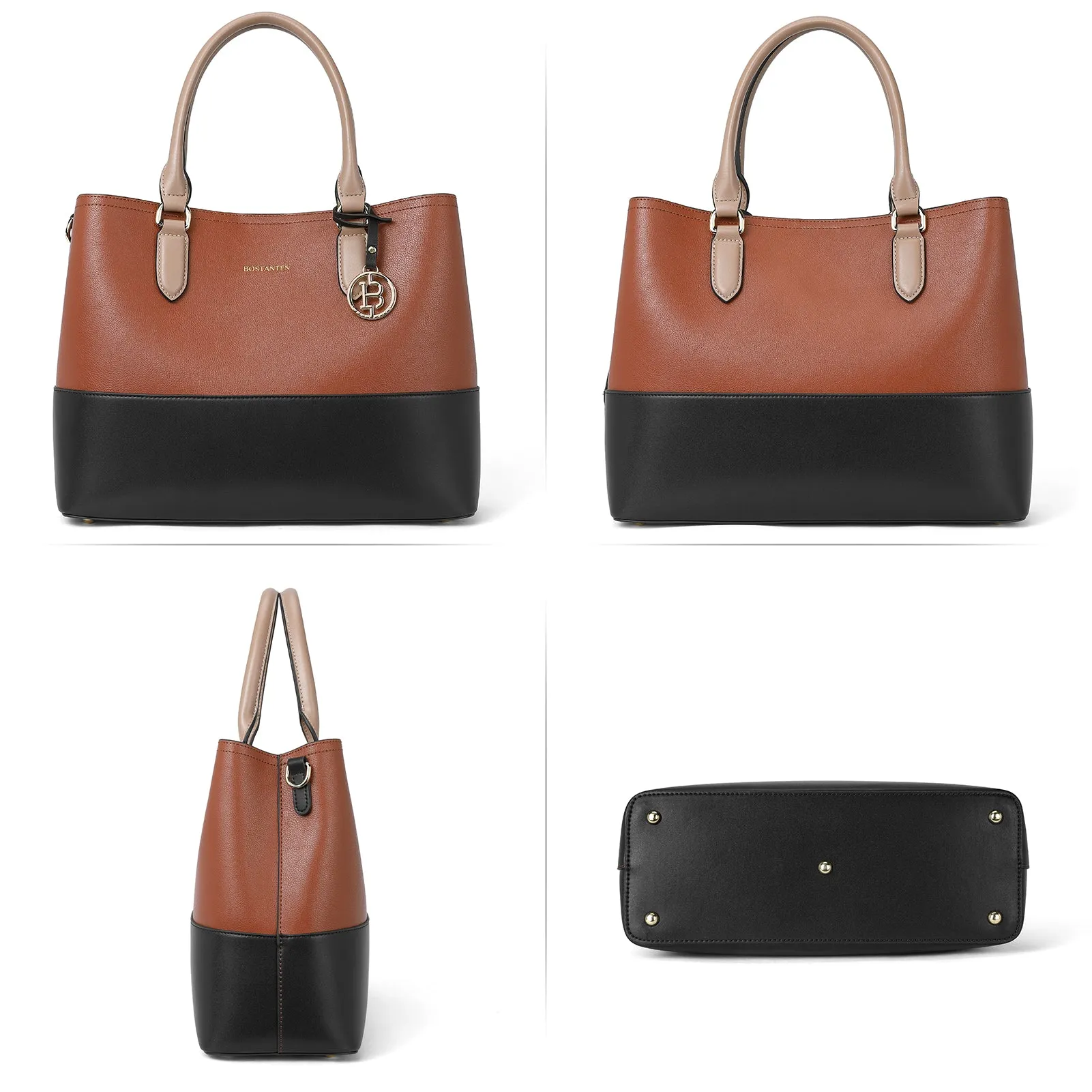 Satchel Handbags Leather Tote Purses Two Tone Designer Work Top Handle