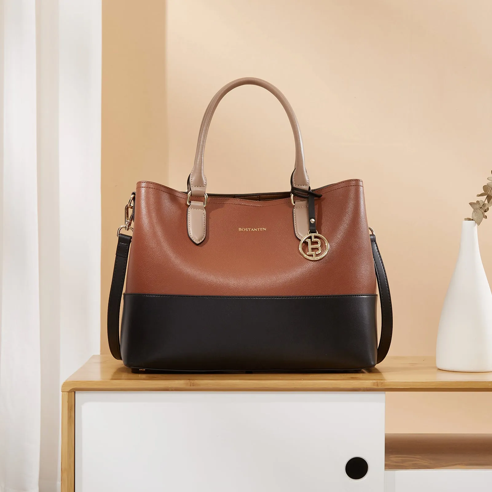 Satchel Handbags Leather Tote Purses Two Tone Designer Work Top Handle