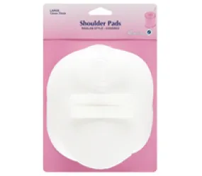 SHOULDER PADS RAGLAN STYLE COVERED LARGE WHITE