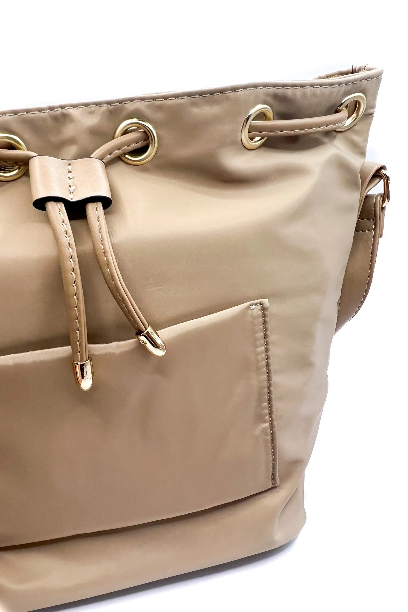 Sleek Drawstring Handbag