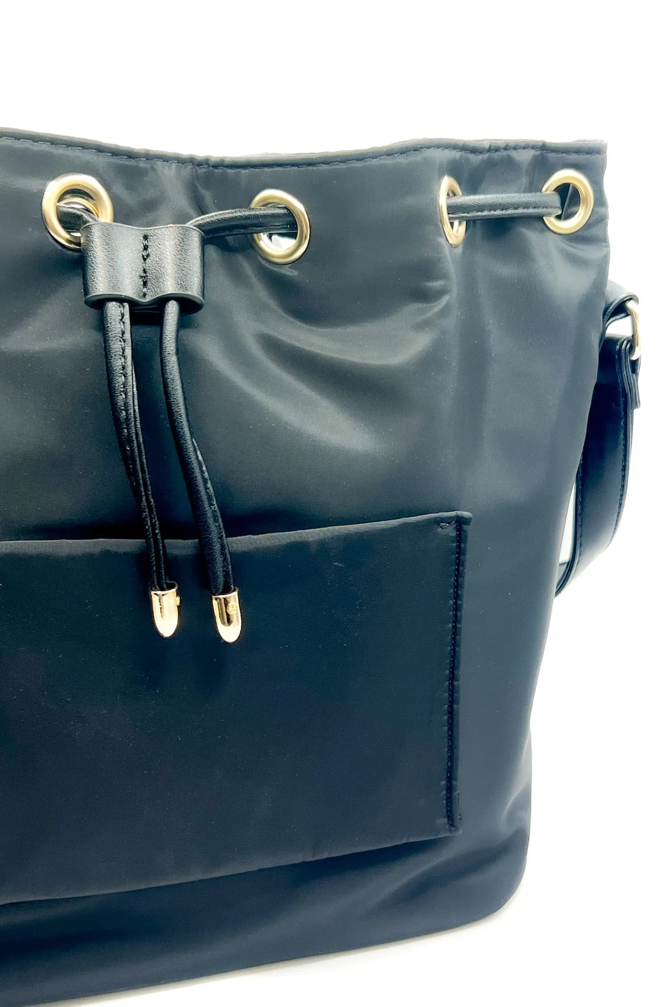 Sleek Drawstring Handbag