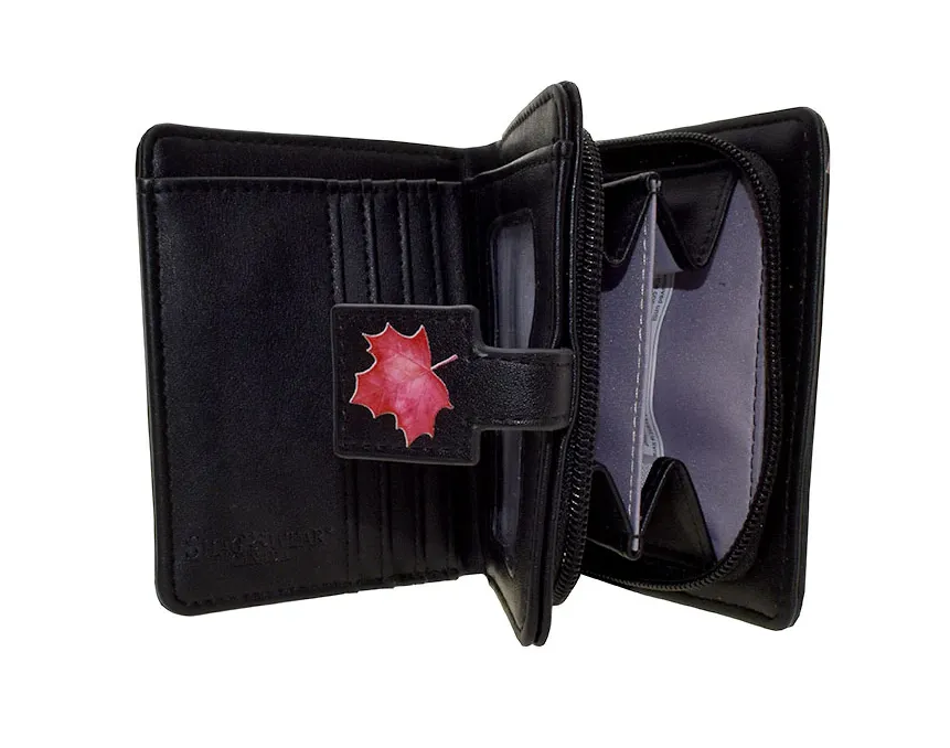 Small Wallet - Canadiana in Black
