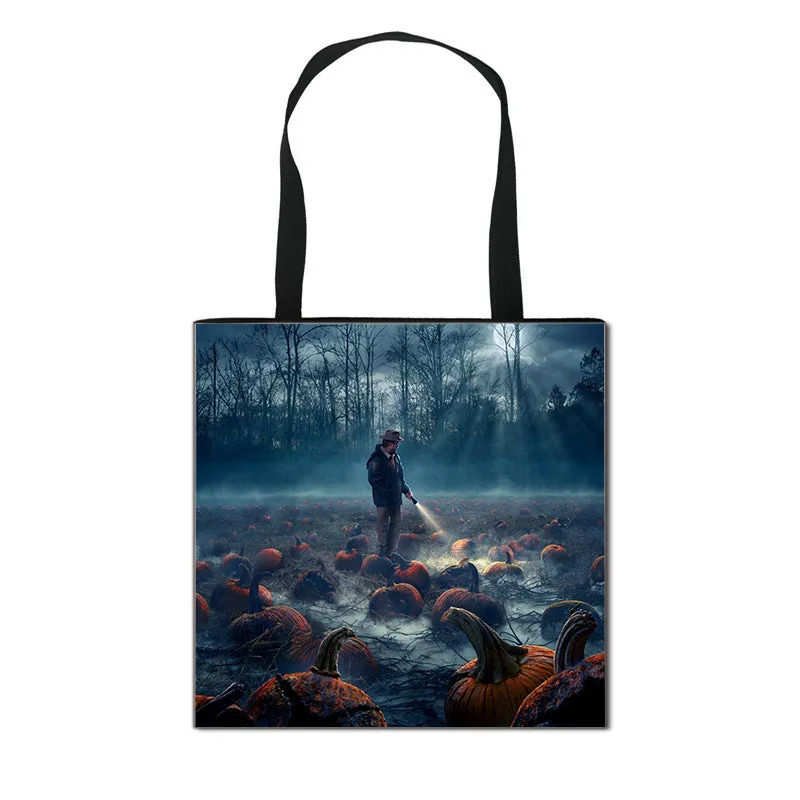 Stranger Things Hellfire Club Handbag Eco-friendly Shopping Bag Portable Student Storage Bag Stain Resistant