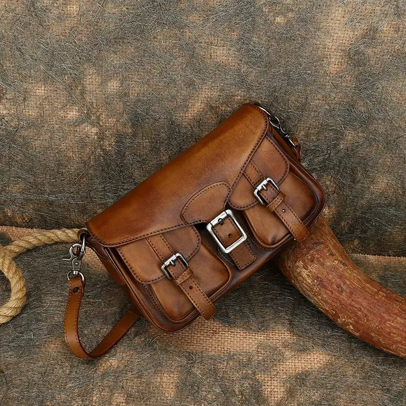 Stylish Womens Leather Satchel Purse Small Leather Shoulder Bag