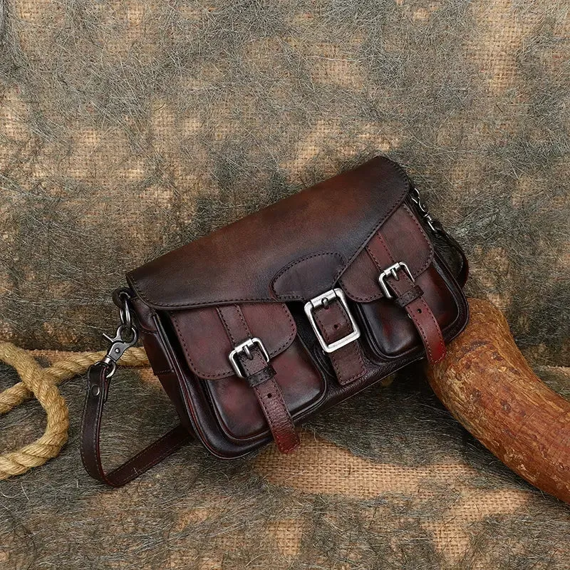 Stylish Womens Leather Satchel Purse Small Leather Shoulder Bag