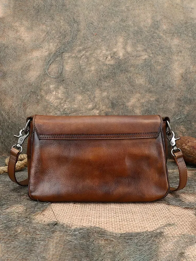 Stylish Womens Leather Satchel Purse Small Leather Shoulder Bag