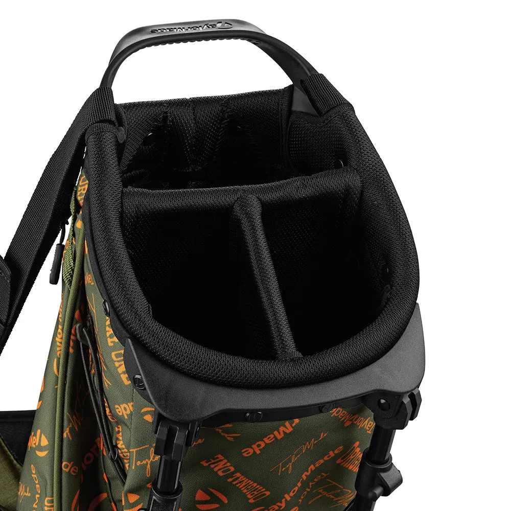 TaylorMade Flextech Carry Stand Bag - Sage/Orange Print