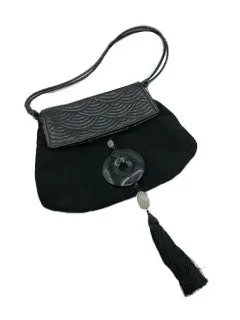Tom Ford Era YSL Black Suede Purse with Tassel