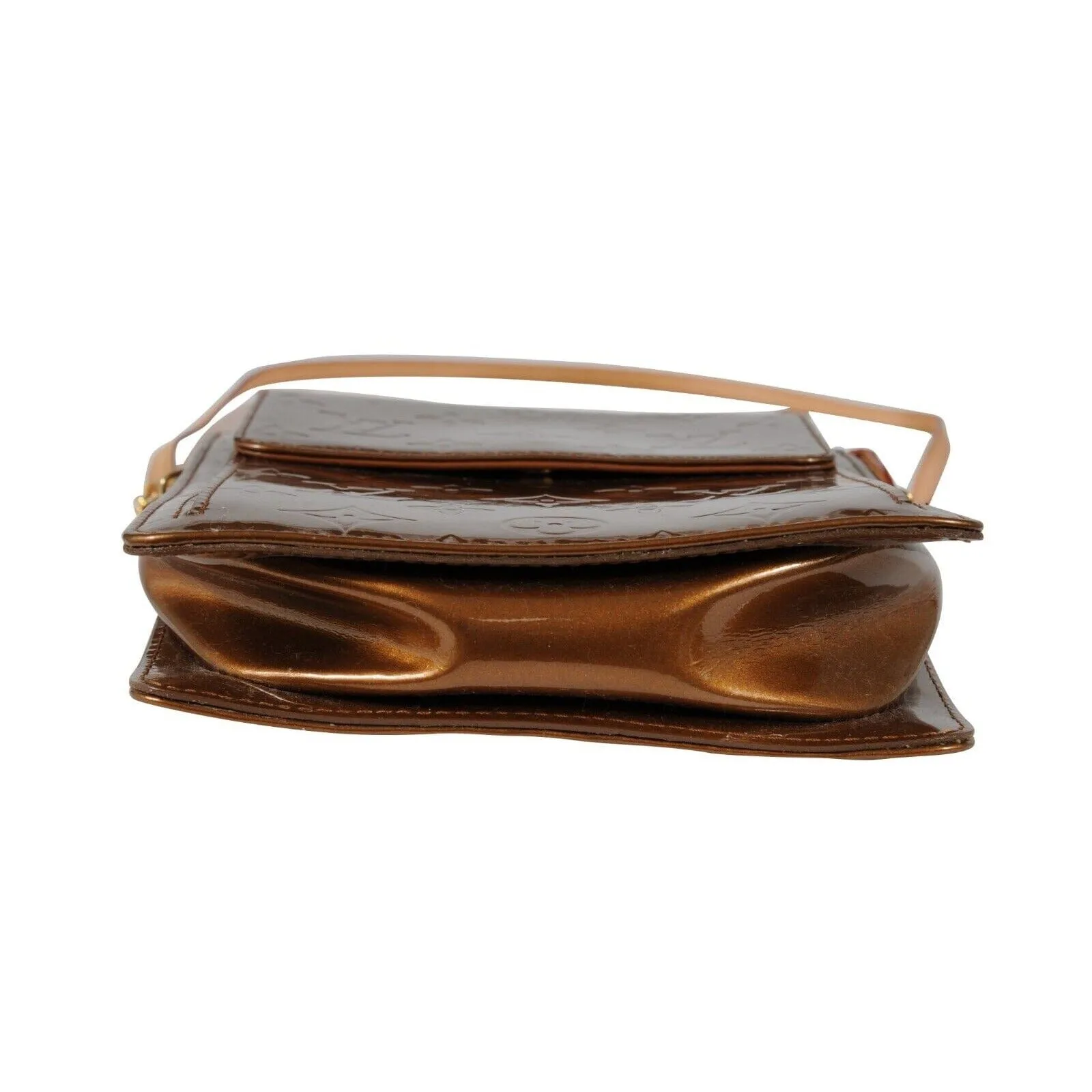 Vernis Mott Monogram Shoulder Bag Bronze Leather Pochette