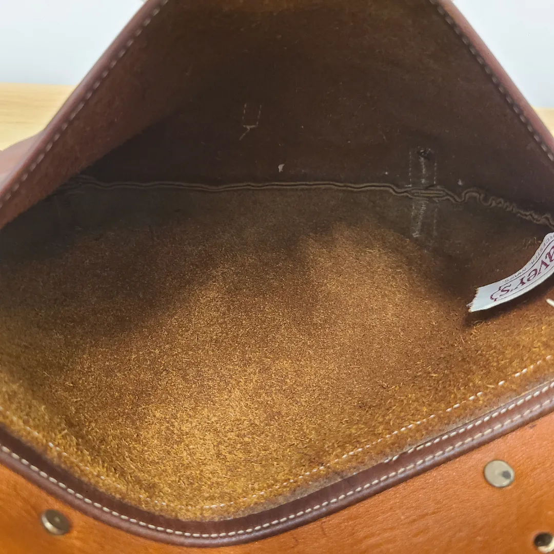 Vintage 1970s Brown Leather Handbag Re-Imagined
