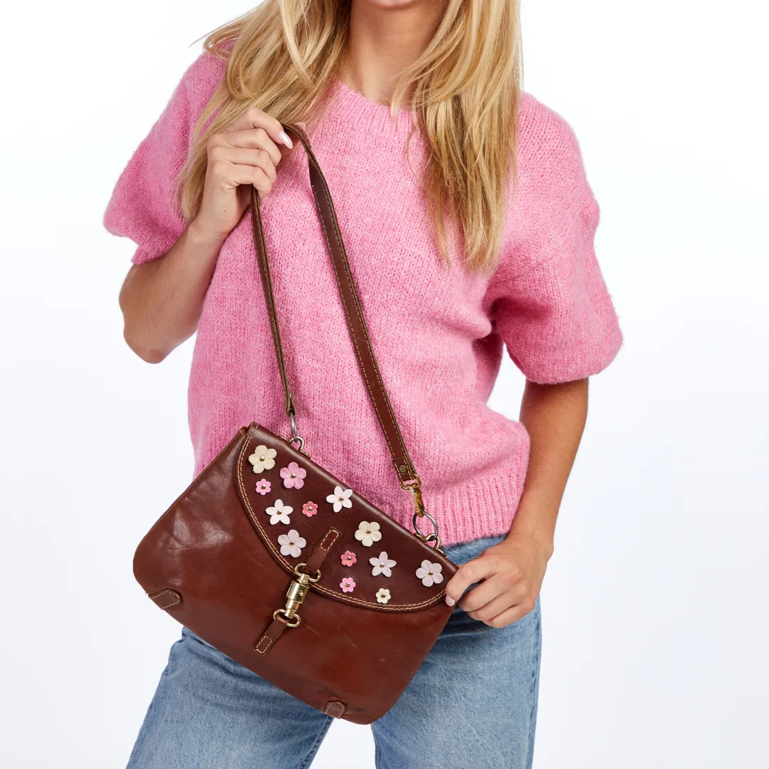 Vintage 1970s Brown Leather Handbag Re-Imagined