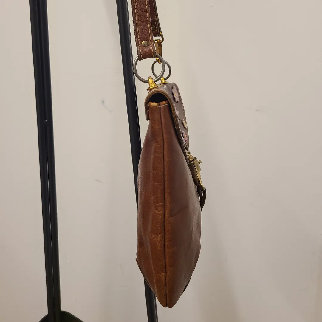 Vintage 1970s Brown Leather Handbag Re-Imagined