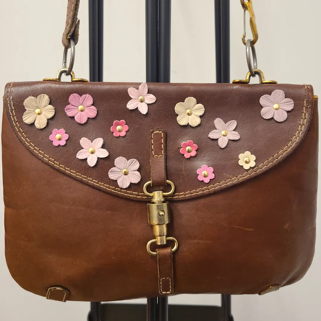 Vintage 1970s Brown Leather Handbag Re-Imagined