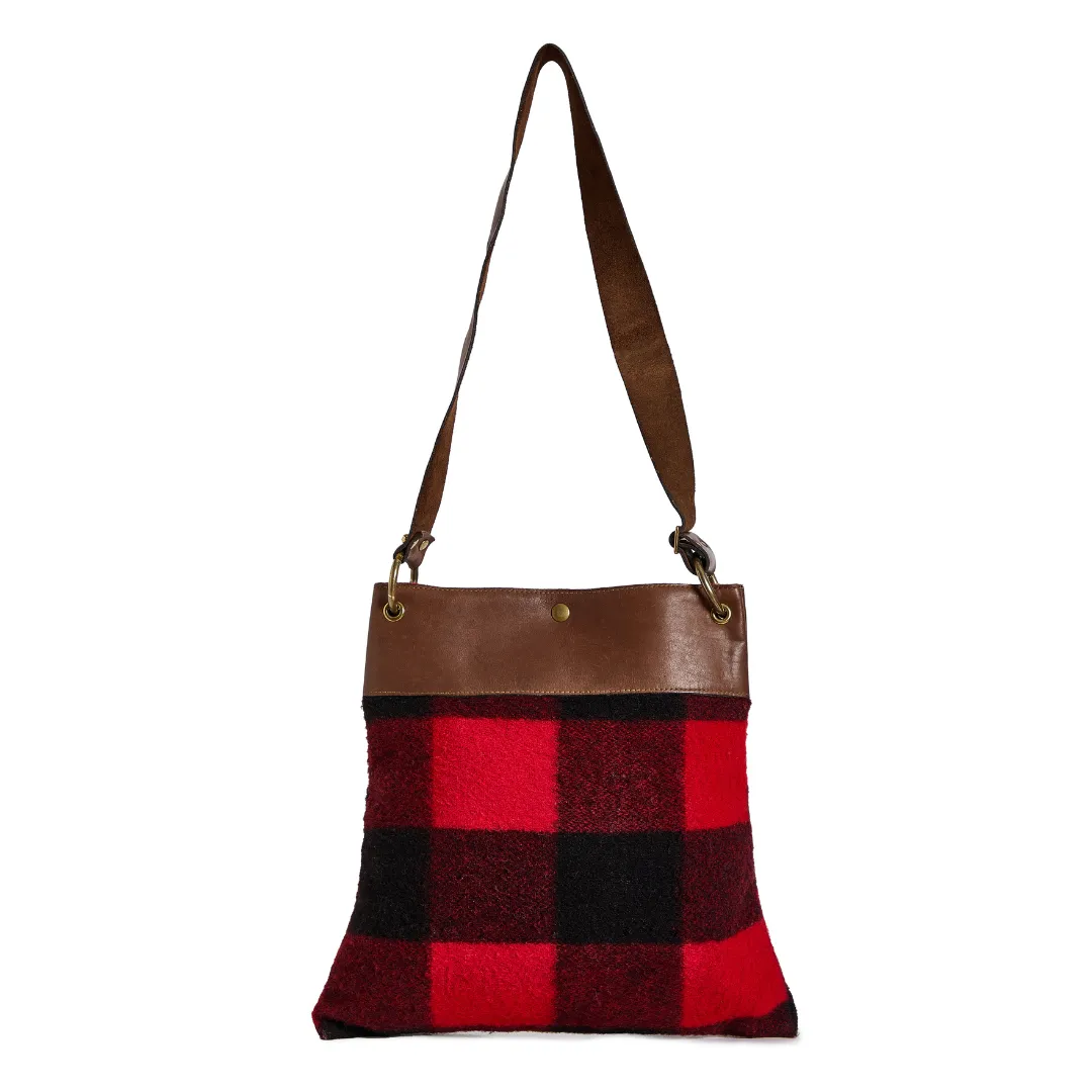 Vintage 1980s Buffalo Plaid Tote Bag