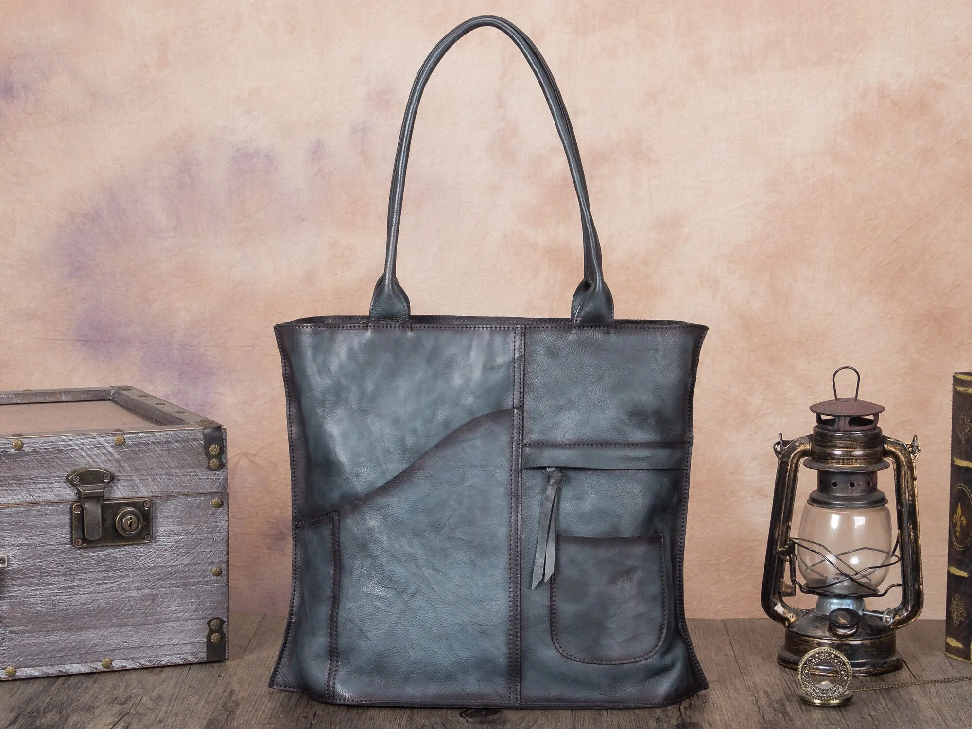 Vintage Handmade Large Capacity Shoulder Bag Tote