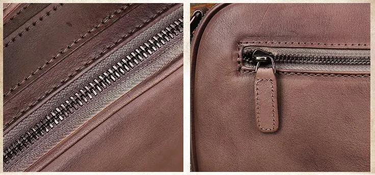 Vintage Ladies Green Leather Handbags Cross Shoulder Bag For Women