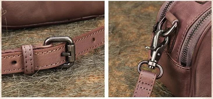 Vintage Ladies Green Leather Handbags Cross Shoulder Bag For Women