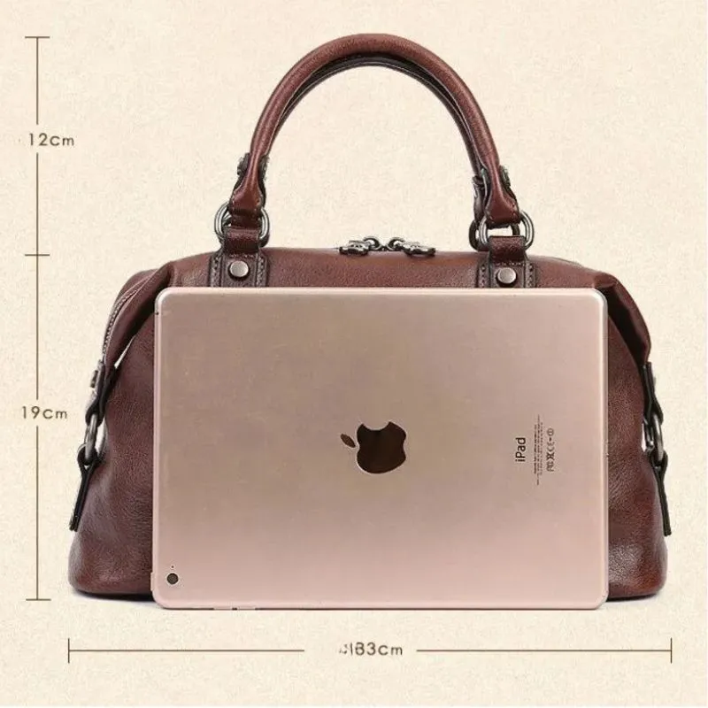 Vintage Totem Genuine Leather Women's Dumpling Bag