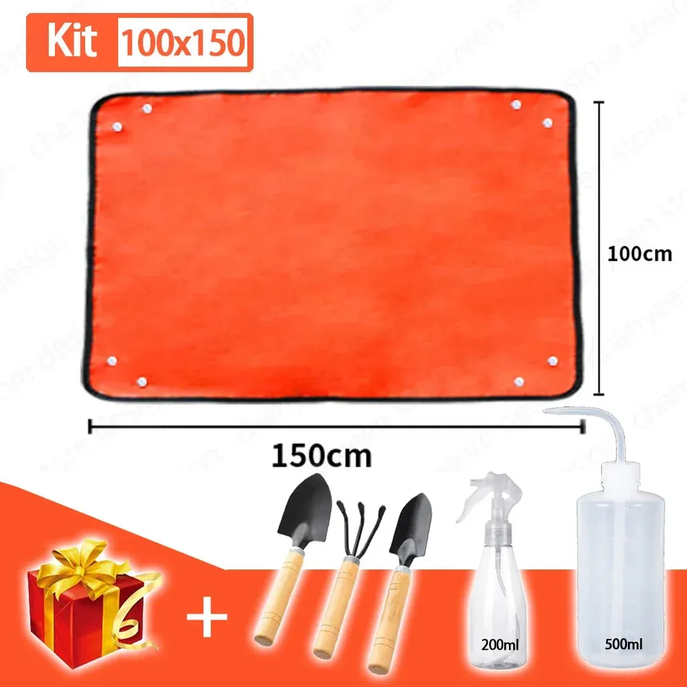 Waterproof Foldable Planting Mat Garden Potting Pad for Plant Flower Pot Transplanting Farm Bonsai Gardening Tools and Equipment