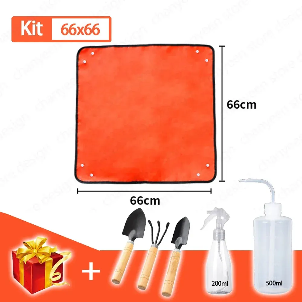 Waterproof Foldable Planting Mat Garden Potting Pad for Plant Flower Pot Transplanting Farm Bonsai Gardening Tools and Equipment