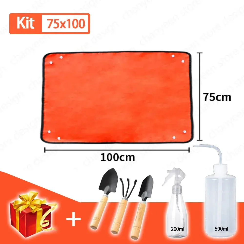 Waterproof Foldable Planting Mat Garden Potting Pad for Plant Flower Pot Transplanting Farm Bonsai Gardening Tools and Equipment