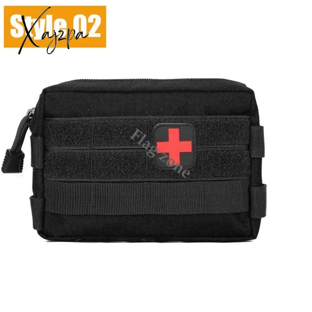 Xajzpa - Military EDC Tactical Bag Waist Belt Pack Hunting Vest Emergency Tools Pack Outdoor Medical First Aid Kit Camping Survival Pouch
