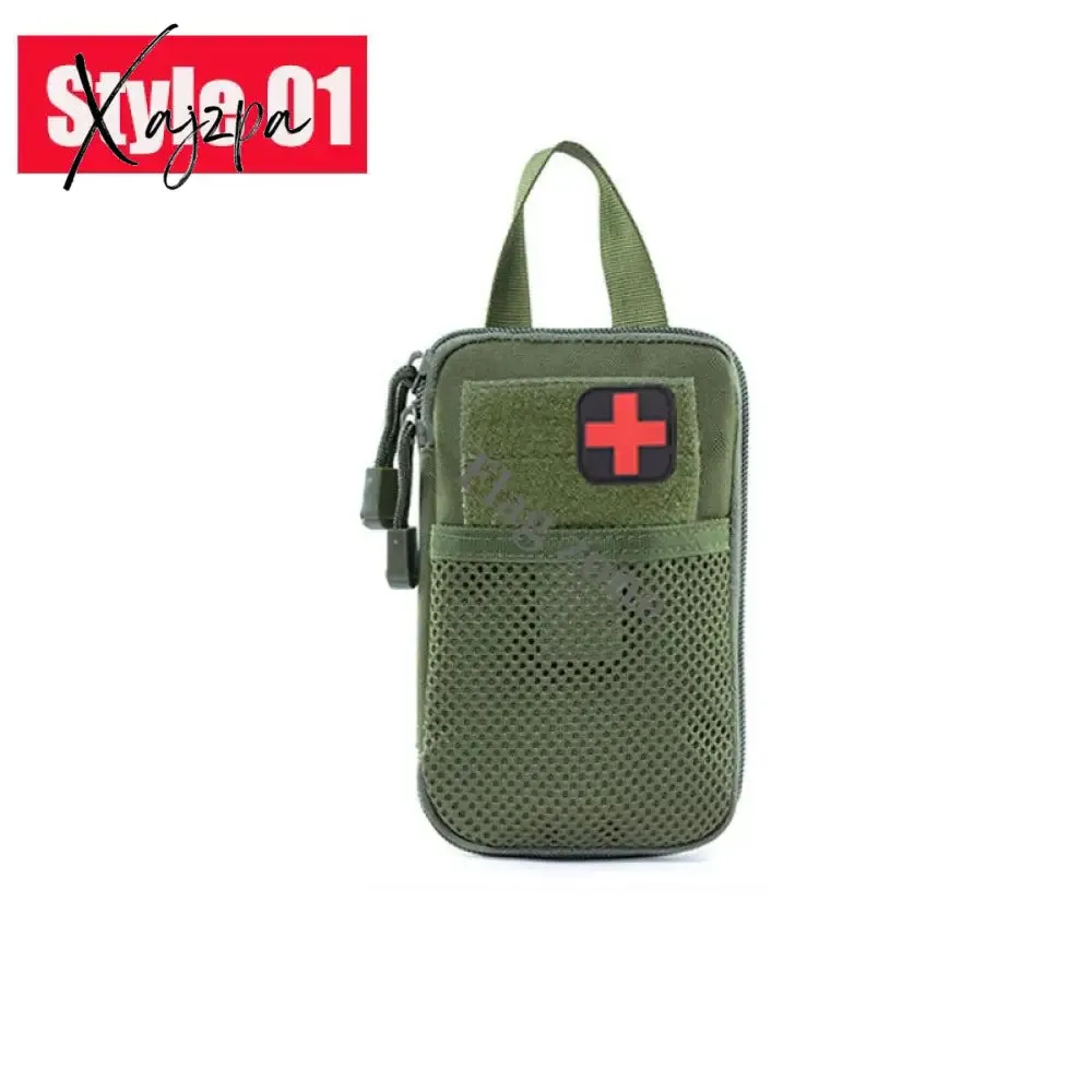 Xajzpa - Military EDC Tactical Bag Waist Belt Pack Hunting Vest Emergency Tools Pack Outdoor Medical First Aid Kit Camping Survival Pouch