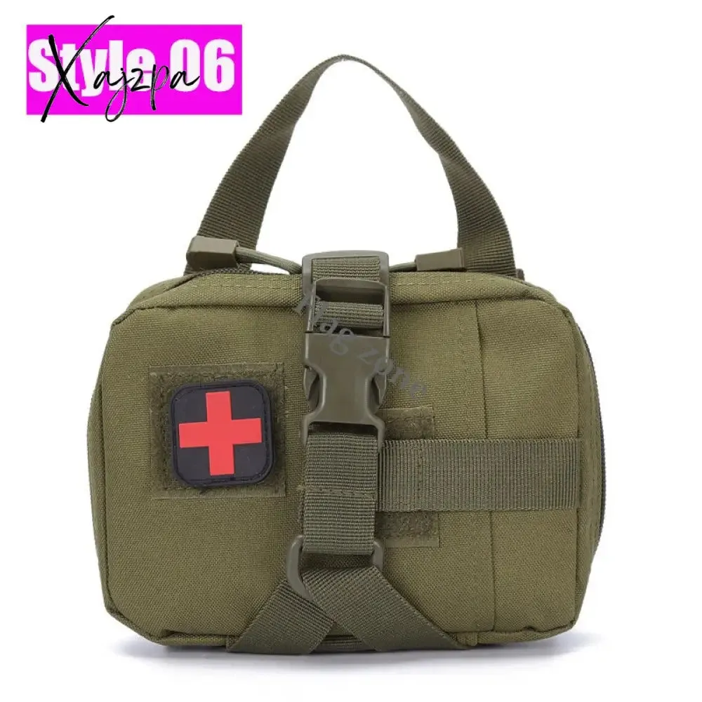 Xajzpa - Military EDC Tactical Bag Waist Belt Pack Hunting Vest Emergency Tools Pack Outdoor Medical First Aid Kit Camping Survival Pouch
