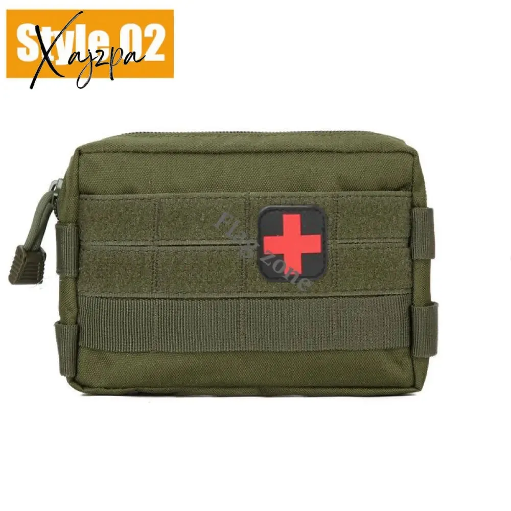 Xajzpa - Military EDC Tactical Bag Waist Belt Pack Hunting Vest Emergency Tools Pack Outdoor Medical First Aid Kit Camping Survival Pouch