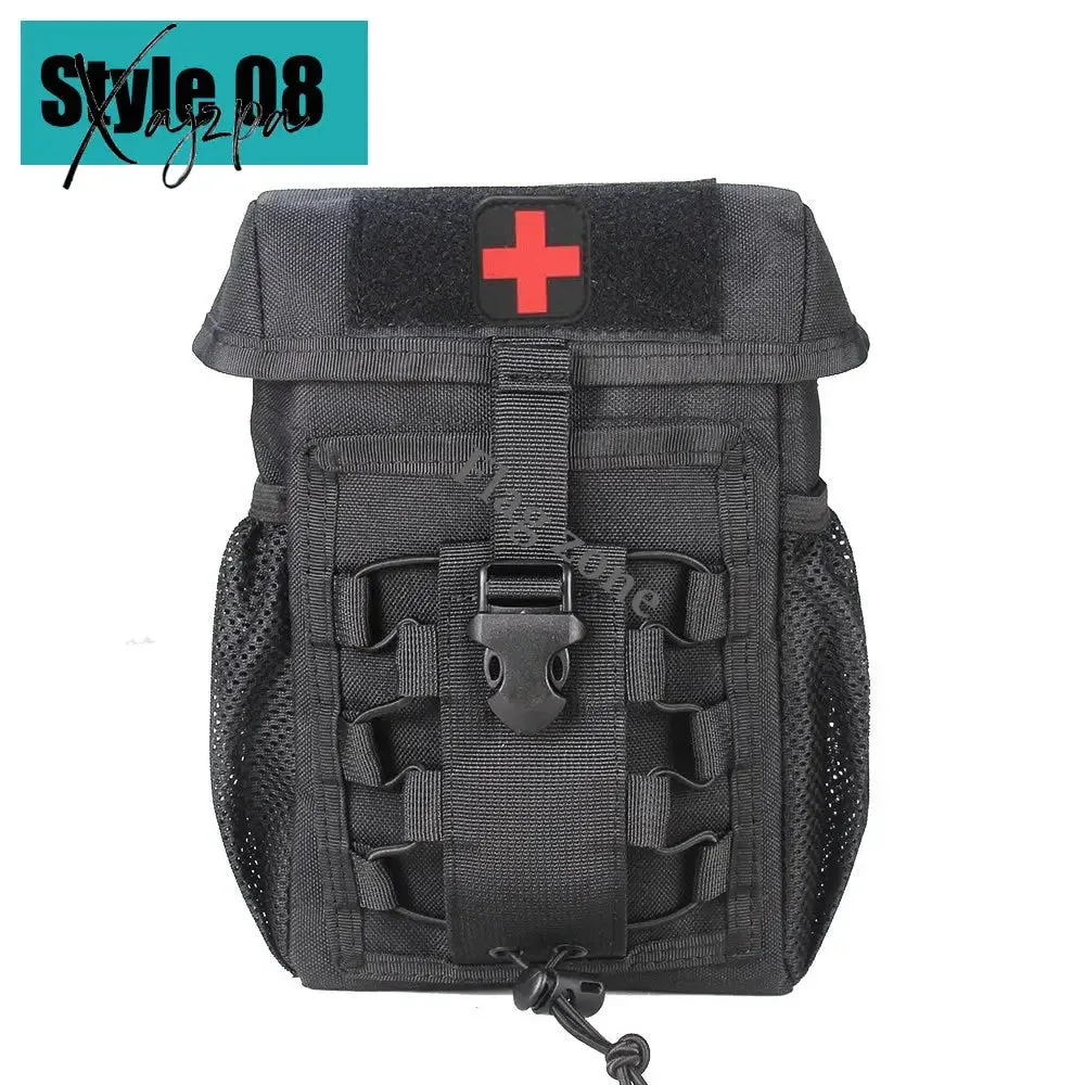 Xajzpa - Military EDC Tactical Bag Waist Belt Pack Hunting Vest Emergency Tools Pack Outdoor Medical First Aid Kit Camping Survival Pouch