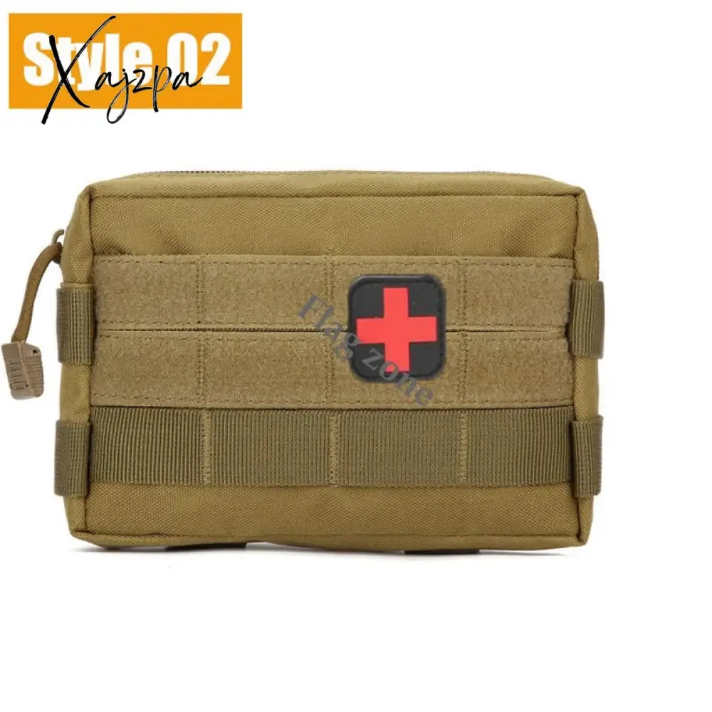 Xajzpa - Military EDC Tactical Bag Waist Belt Pack Hunting Vest Emergency Tools Pack Outdoor Medical First Aid Kit Camping Survival Pouch