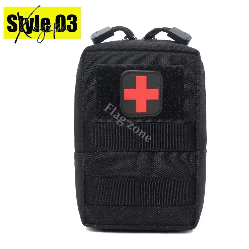 Xajzpa - Military EDC Tactical Bag Waist Belt Pack Hunting Vest Emergency Tools Pack Outdoor Medical First Aid Kit Camping Survival Pouch